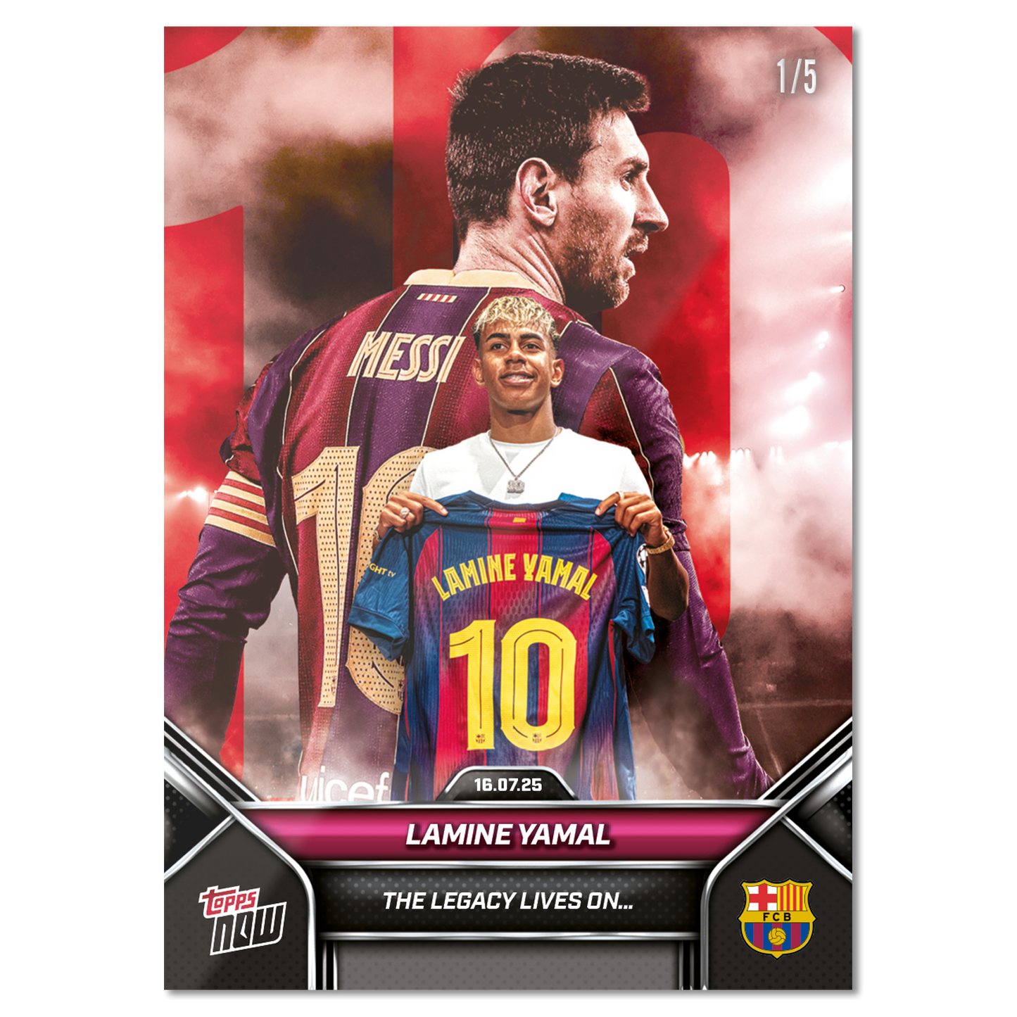 Lamine Yamal - 2025 FC Barcelona Topps NOW® - Card 2 - LOOK FOR DUAL AUTO