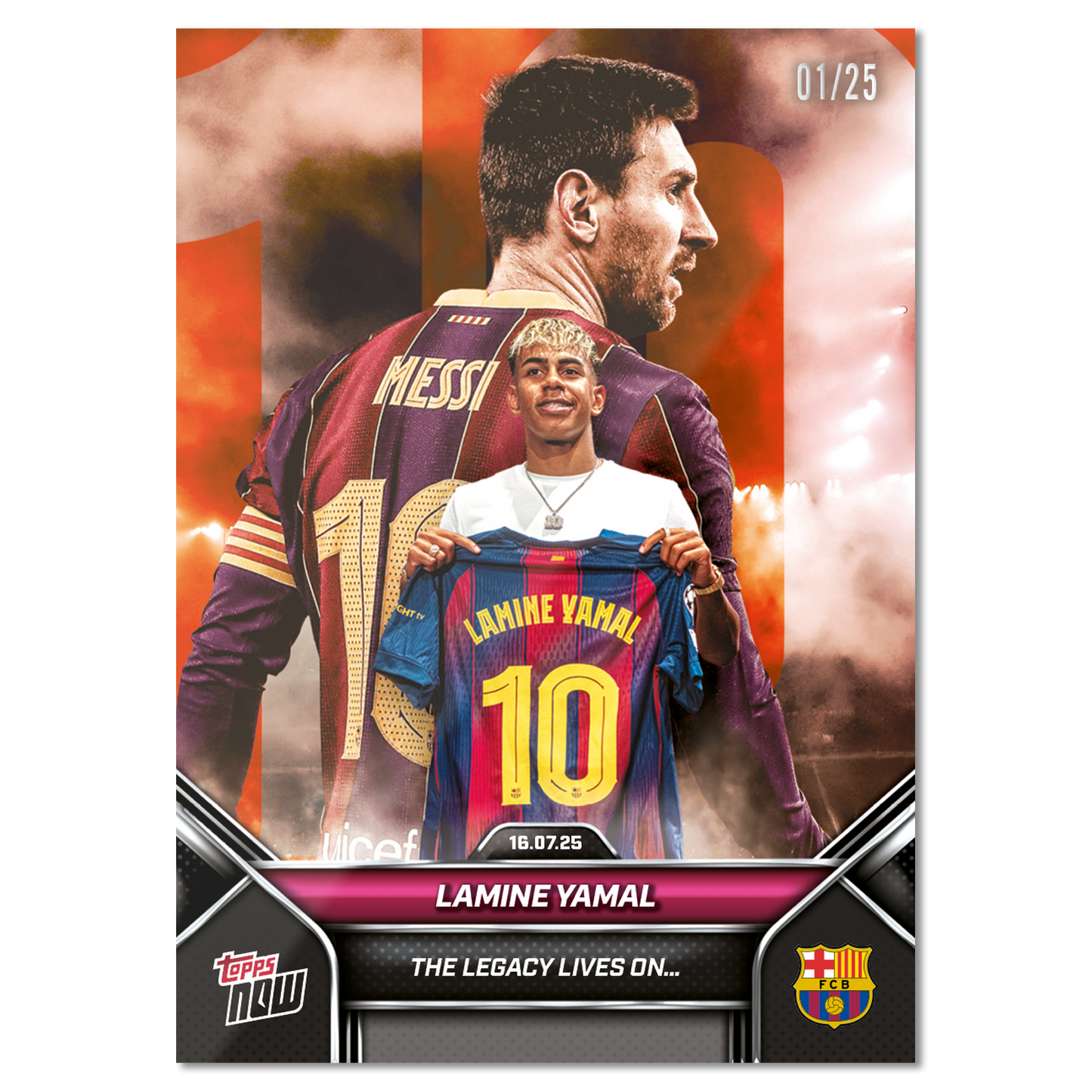 Lamine Yamal - 2025 FC Barcelona Topps NOW® - Card 2 - LOOK FOR DUAL AUTO