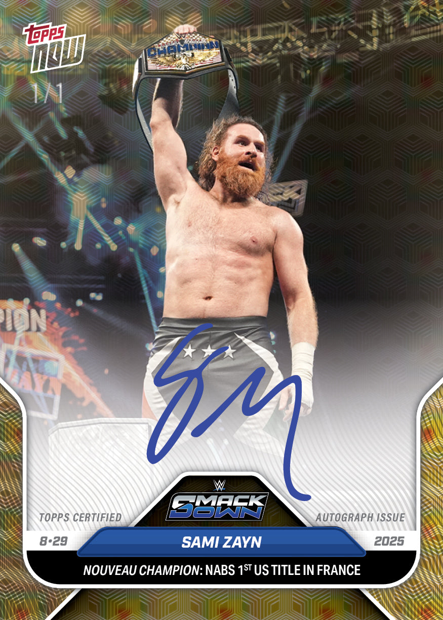 Sami Zayn - 2025 WWE Topps NOW® - Card 90 - LOOK FOR AUTOS
