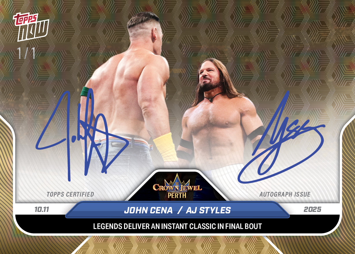 John Cena / AJ Styles - 2025 WWE Topps NOW® - Card 107