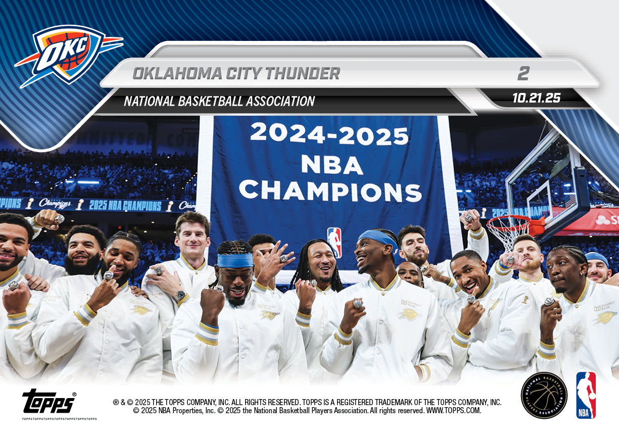 Oklahoma City Thunder - 2025-26 NBA Topps NOW® - Card 2