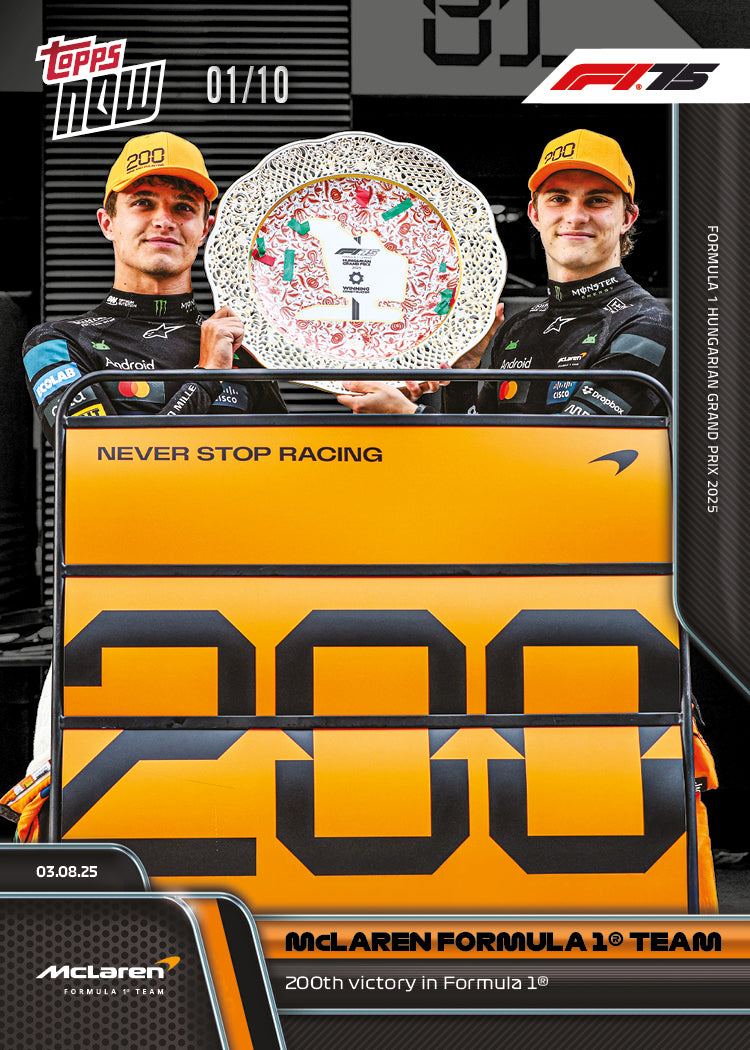 McLaren Formula 1® Team - 2025 Formula 1® Topps NOW® - Card 54