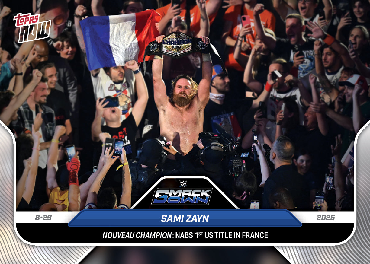 Sami Zayn - 2025 WWE Topps NOW® - Card 90 - LOOK FOR AUTOS