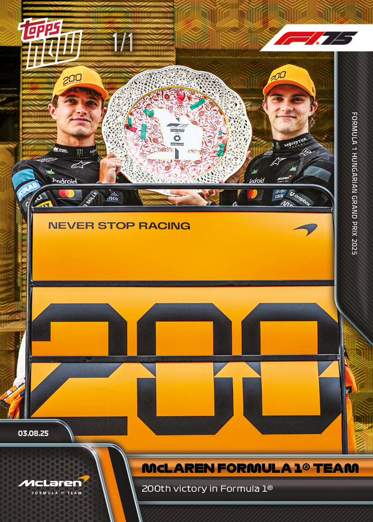 McLaren Formula 1® Team - 2025 Formula 1® Topps NOW® - Card 54