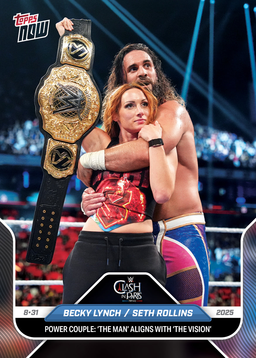 Becky Lynch/Seth Rollins - 2025 WWE Topps NOW® - Card 91