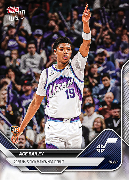 Ace Bailey - 2025-26 NBA Topps NOW® - Card 9