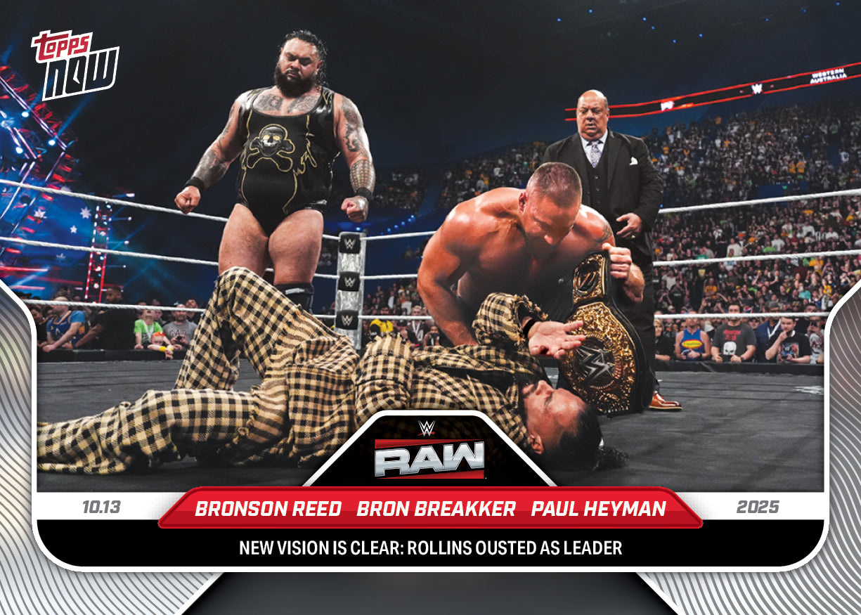 Bronson Reed / Bron Breakker / Paul Heyman - 2025 WWE Topps NOW® - Card 109