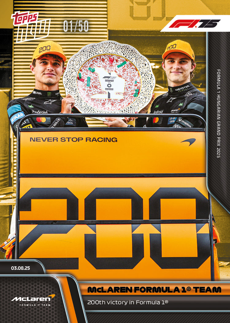 McLaren Formula 1® Team - 2025 Formula 1® Topps NOW® - Card 54
