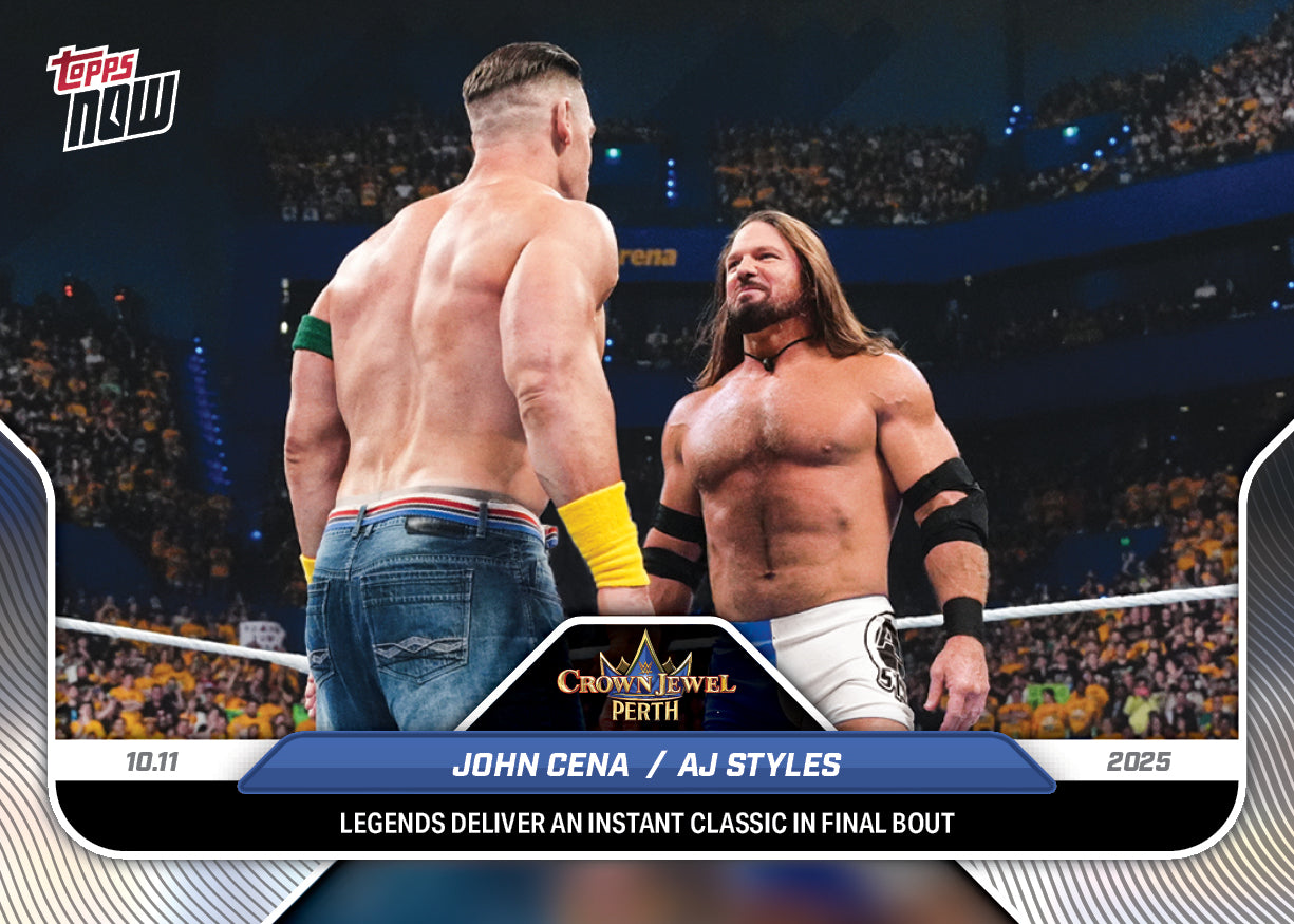 John Cena / AJ Styles - 2025 WWE Topps NOW® - Card 107