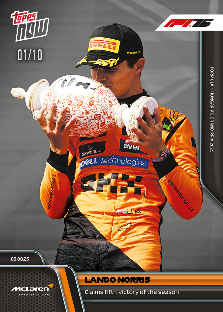 Lando Norris - 2025 Formula 1® Topps NOW® - Card 55