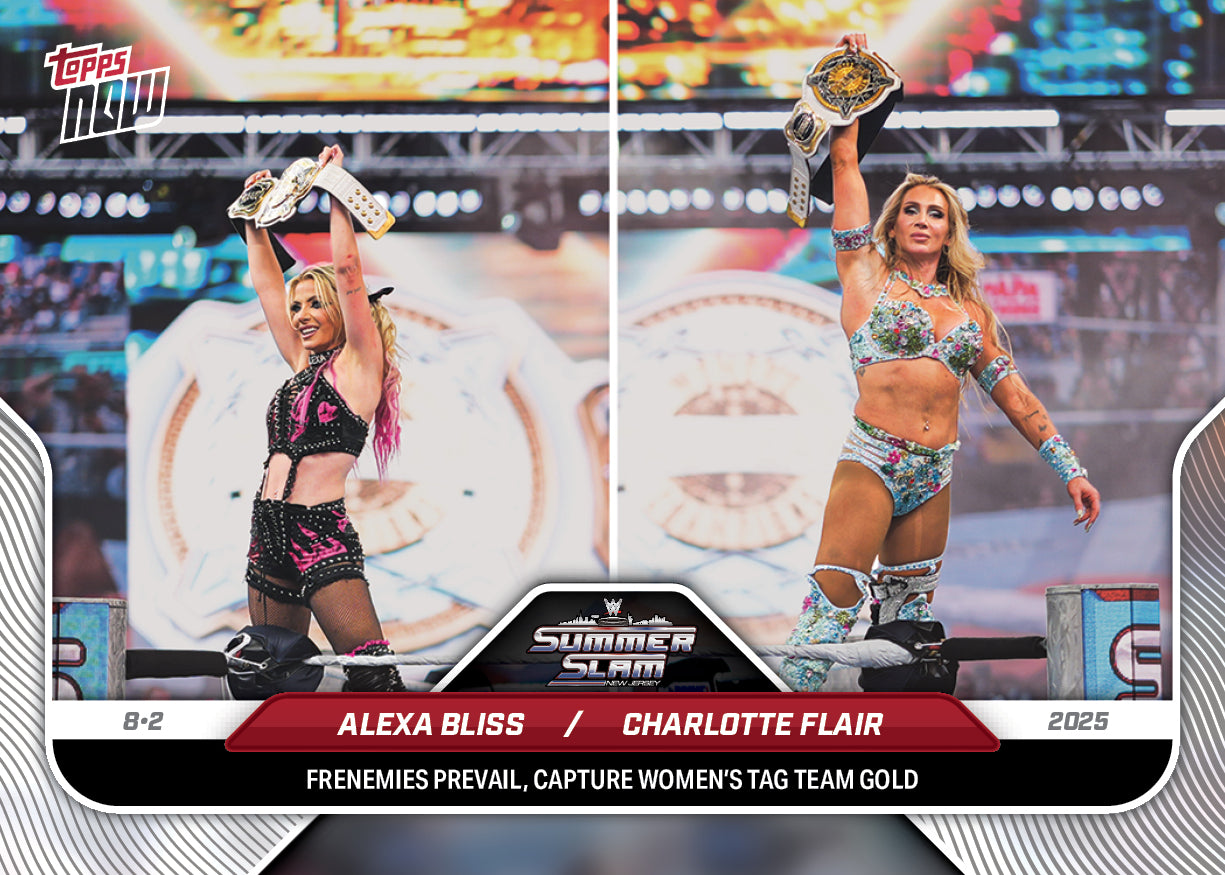 Alexa Bliss / Charlotte Flair - 2025 WWE Topps NOW® - Card 83