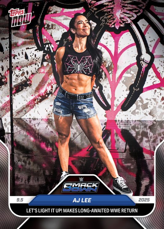 AJ Lee - 2025 WWE Topps NOW® - Card 92
