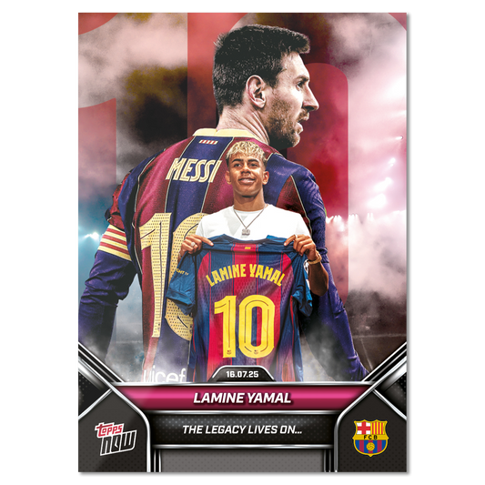 Lamine Yamal - 2025 FC Barcelona Topps NOW® - Card 2 - LOOK FOR DUAL AUTO