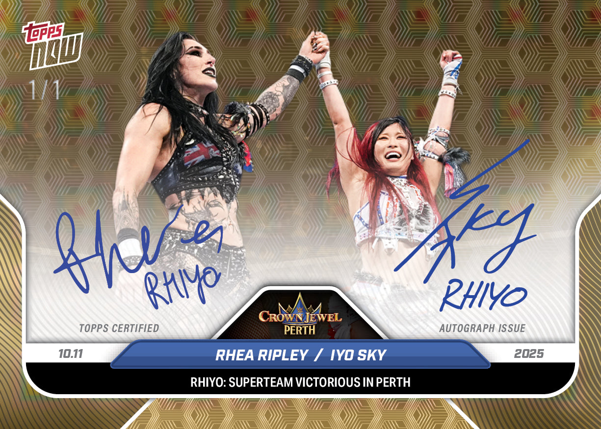 Rhea Ripley / IYO SKY - 2025 WWE Topps NOW® - Card 104
