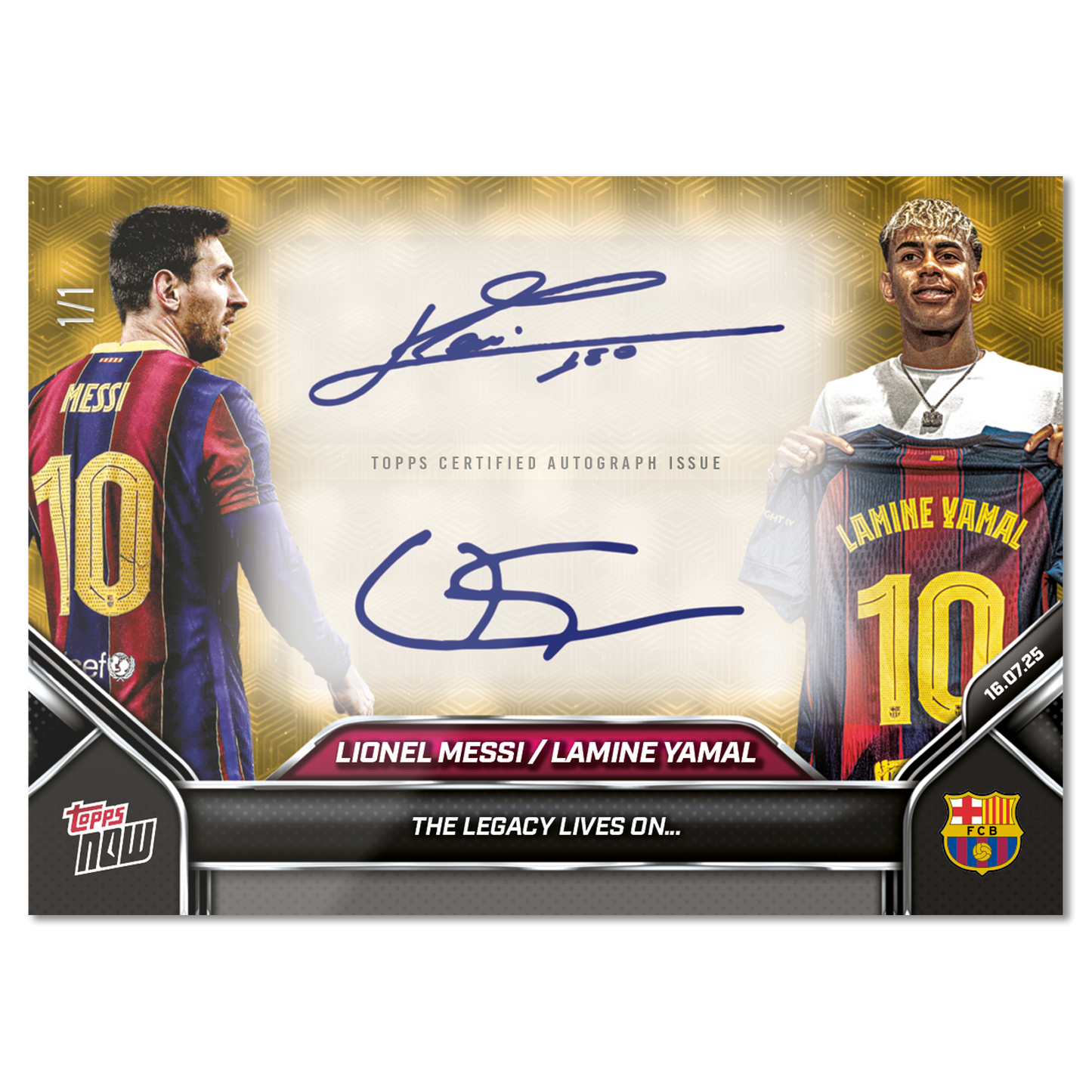Lamine Yamal - 2025 FC Barcelona Topps NOW® - Card 2 - LOOK FOR DUAL AUTO