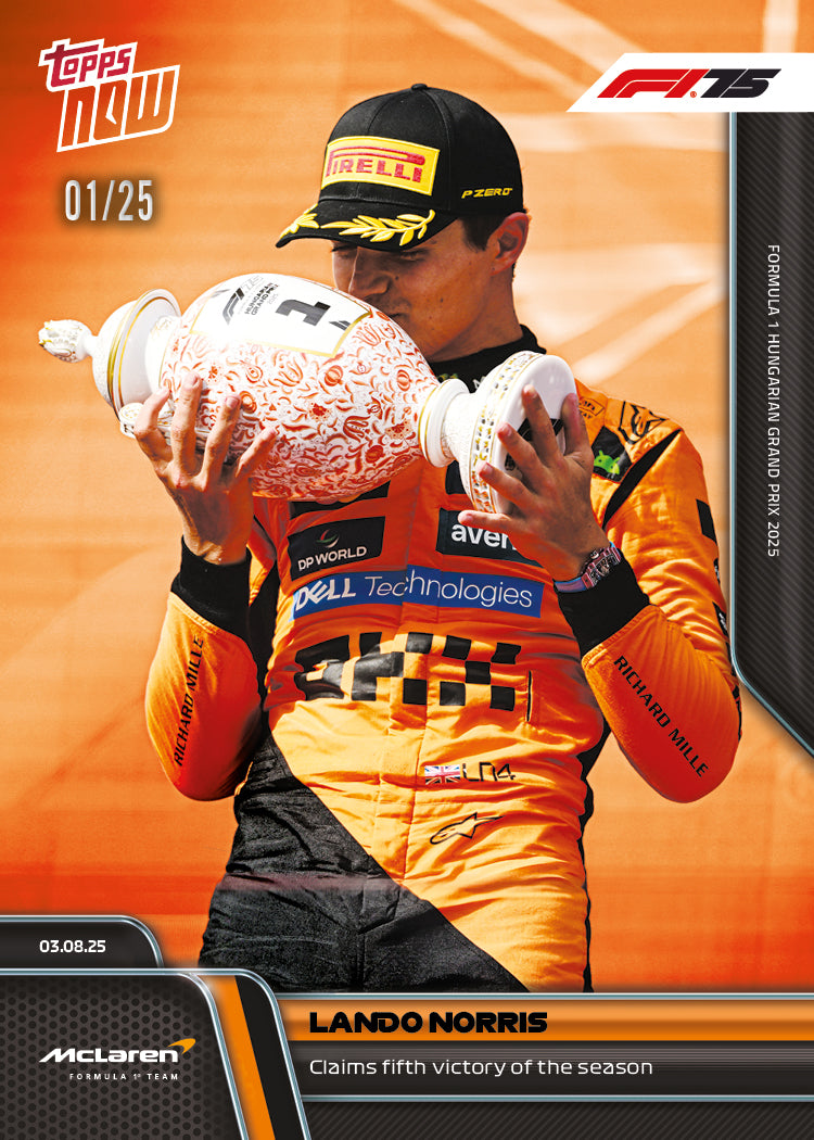 Lando Norris - 2025 Formula 1® Topps NOW® - Card 55