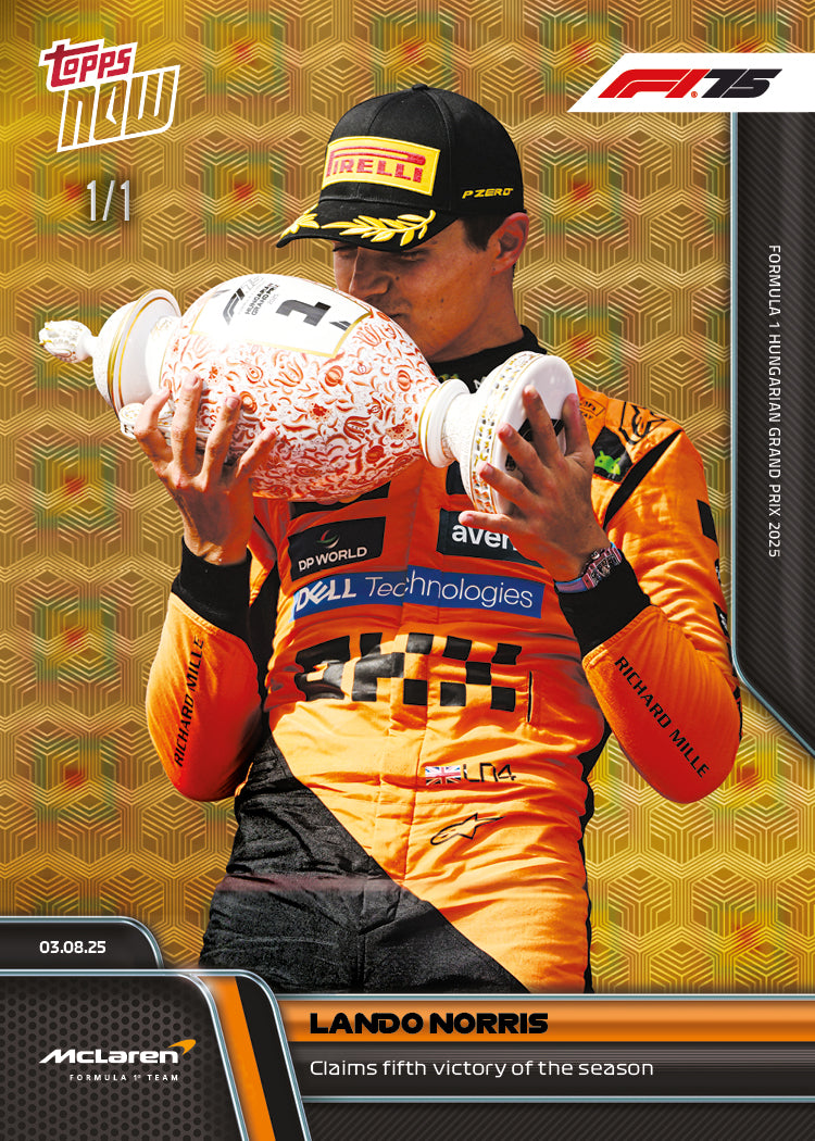 Lando Norris - 2025 Formula 1® Topps NOW® - Card 55