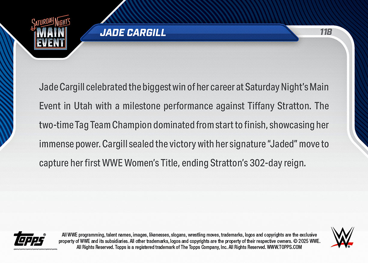 Jade Cargill - 2025 WWE Topps NOW® - Card 118