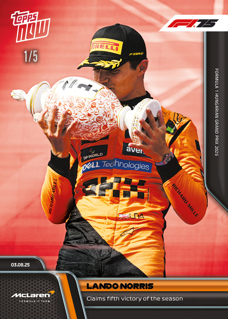 Lando Norris - 2025 Formula 1® Topps NOW® - Card 55