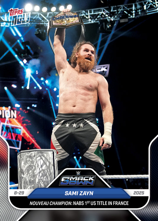 Sami Zayn - 2025 WWE Topps NOW® - Card 90 - LOOK FOR AUTOS