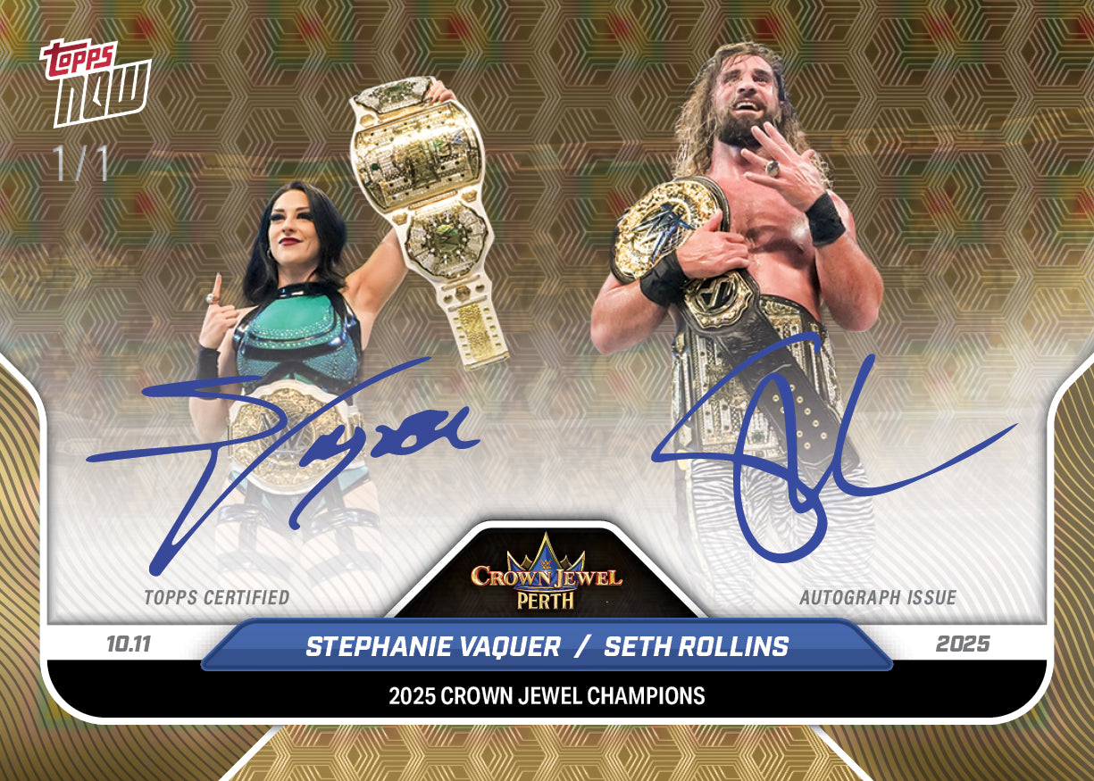 Stephanie Vaquer / Seth Rollins - 2025 WWE Topps NOW® - Card 106